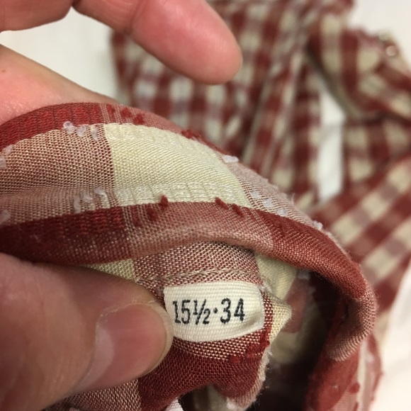 Men's Vintage Western shirt Miller Red Check - Picture 7 of 7